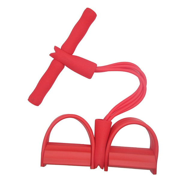 4 Tubes Resistance Bands Fitness Elastic Sit Up Pull Rope Exerciser Rower Belly Elastic Bands Home Gym Sports Training Equipment
