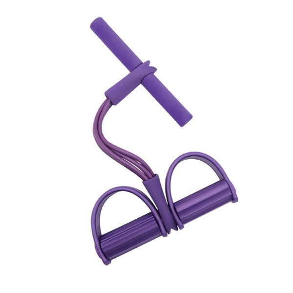 4 Tubes Resistance Bands Fitness Elastic Sit Up Pull Rope Exerciser Rower Belly Elastic Bands Home Gym Sports Training Equipment